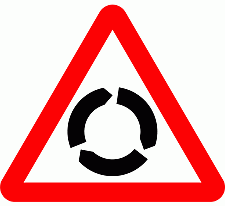 Road Signs | triangular warning signs | Roundabout Ahead