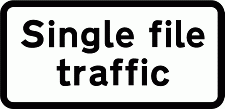 Road Signs | Supplementary Plates | Single file