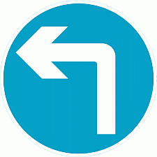 Road Signs | Directional Signs | Turn left ahead