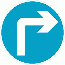 Road Signs | Directional Signs | Turn right ahead