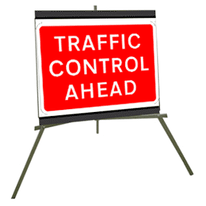 Portable Road Works Signs | Roll Up Tripod Signs | Traffic Control Ahead 1050x750