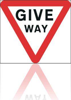 Stanchion Signs | Temporary Triangles | 602 Give Way
