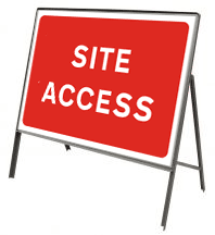Stanchion Signs | Red Information Signs | Site access