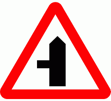Road Signs | triangular warning signs | Side road Ahead