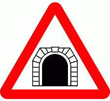 Road Signs | triangular warning signs | Tunnel ahead
