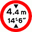Road Signs | Width or Height Restriction | 629.2 Height limit