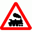 Road Signs | triangular warning signs | 771 Level crossing without gate or barrier ahead