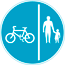 Road Signs | vehicle access | 957 Seperate Route For Cyclists and Pedestrians