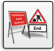 Road Works Stanchion Signs