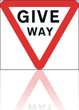 Stanchion Signs | Temporary Triangles | 602 Give Way