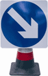 Portable Road Works Signs | Road Cone Signs | 750mm Cone Sign Directional Arrow Fixed Right