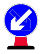 Portable Road Works Signs | Road Cone Signs | 750mm Cone sign Directional Arrow Reversible Portable Road Works Signs | Road Cone Signs | 750mm Cone sign Directional Arrow Reversible