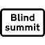 Road Signs | Supplementary Plates | Blind summit