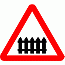 Road Signs | triangular warning signs | Crossing barrier Ahead