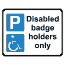 Road Signs | Parking Management | Disabled badge holders sign 2