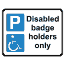 Road Signs | Parking Management | Disabled badge holders sign