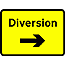 Portable Road Works Signs | Endura Plastic Signs | Diversion Right 754 Folding Plastic Road Sign Portable Road Works Signs | Endura Plastic Signs | Diversion Right 754 Folding Plastic Road Sign