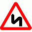 Road Signs | triangular warning signs | Double bend first to left