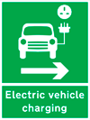 Road Signs | EV Charging Signs | EV Recharging arrow right