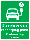 Road Signs | EV Charging Signs | EV Recharging max stay