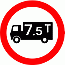 Road Signs | Width or Height Restriction | Goods vehicles weight