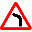 Road Signs | triangular warning signs | Left Bend ahead