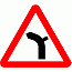 Road Signs | triangular warning signs | Left junction on outside of bend ahead