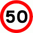 Road Signs | Speed Limit Signs | Maximum Speed 50mph