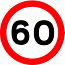 Road Signs | Speed Limit Signs | Maximum Speed 60mph