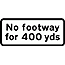 Road Signs | Supplementary Plates | No footway