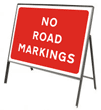 Stanchion Signs | Red Information Signs | No road markings
