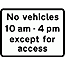 Road Signs | Supplementary Plates | No vehicles