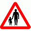 Road Signs | triangular warning signs | Pedestrians in road