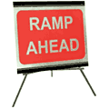 Portable Road Works Signs | Roll Up Tripod Signs | Ramp Ahead 