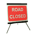 Portable Road Works Signs | Roll Up Tripod Signs | Road Closed 