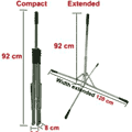 Portable Road Works Signs | Roll Up Tripod Signs | Extended F1 Sign Stand