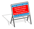 Roadworks | Stanchion Signs | Works Apology Board