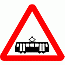 Road Signs | triangular warning signs | Tramcars Crossing Ahead