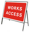 Stanchion Signs | Red Information Signs | Works access