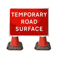 Portable Road Works | Road Cone Signs | 1050x750mm Temporary Road Surface - 7010.1