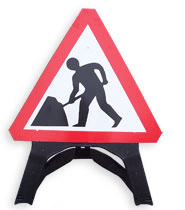 Portable Road Works Signs | Endura Folding Plastic Signs