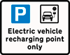 Road Signs | EV Charging Signs | EV Recharging Point Only
