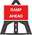 Portable Road Works Signs | Endura Folding Plastic Signs | Ramp Ahead Folding Plastic Sign