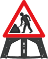 Portable Road Works Signs | Endura Folding Plastic Signs | 7001 Road Works Folding Plastic Sign